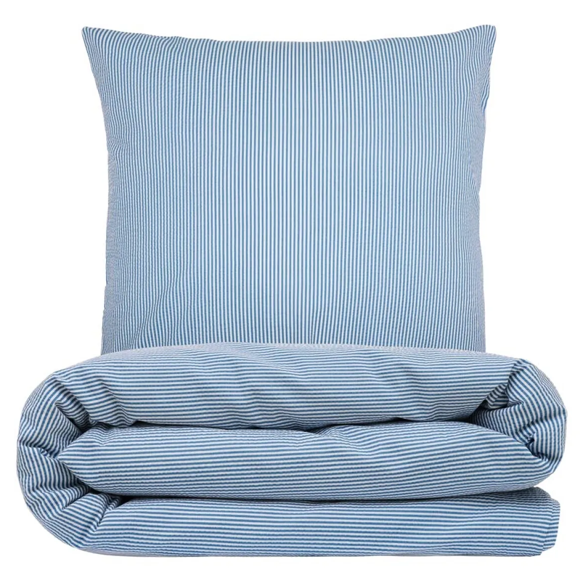 Baby sengesæt 70x100 cm - Nano krepp - blå - Luna Denmark