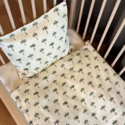 Baby sengetøj 70x100 - bomuldssatin - Palme - Luna Denmark