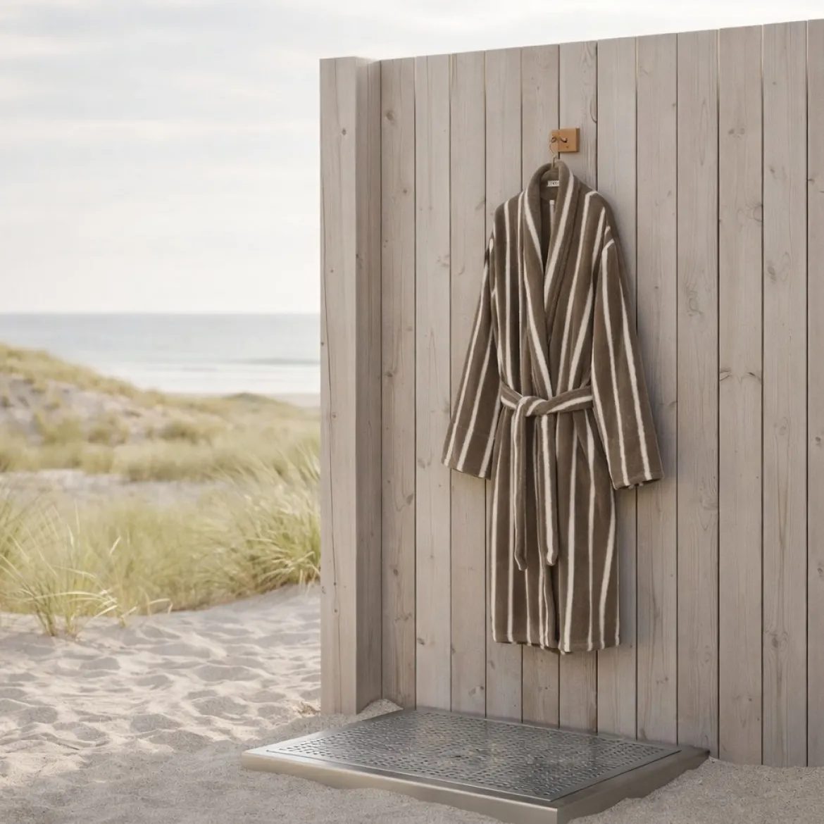 Bambus Badekåbe - M/L - Taupe- Prima