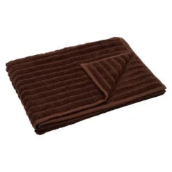 Bambus badelagen 100x150 cm - Zero twist - mørk brun - Prima