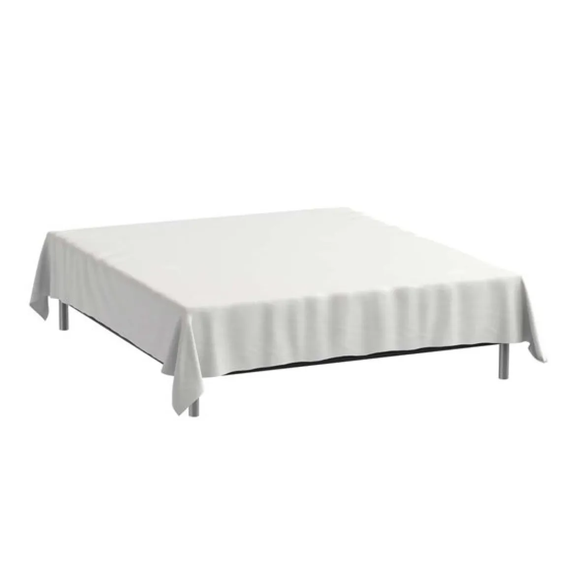 Bambus lagen - Glat lagen 240x260 cm - hvid - Luna Denmark