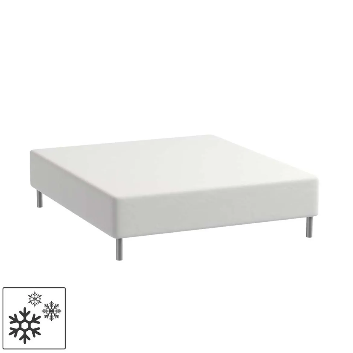 Boxlagen 200x220 cm - bomuld - Cool feel - hvid - Luna Denmark