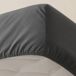 Boxlagen 100x200 cm - bomuldssatin - Soft feel - anthrazite - ProSleep