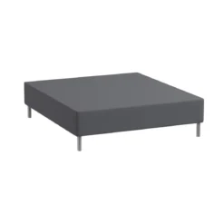 Boxlagen 100x200 cm - bomuldssatin - Soft feel - anthrazite - ProSleep
