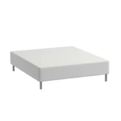 Boxlagen 90x200 cm - bomuldssatin - Soft feel - hvid - Luna Denmark