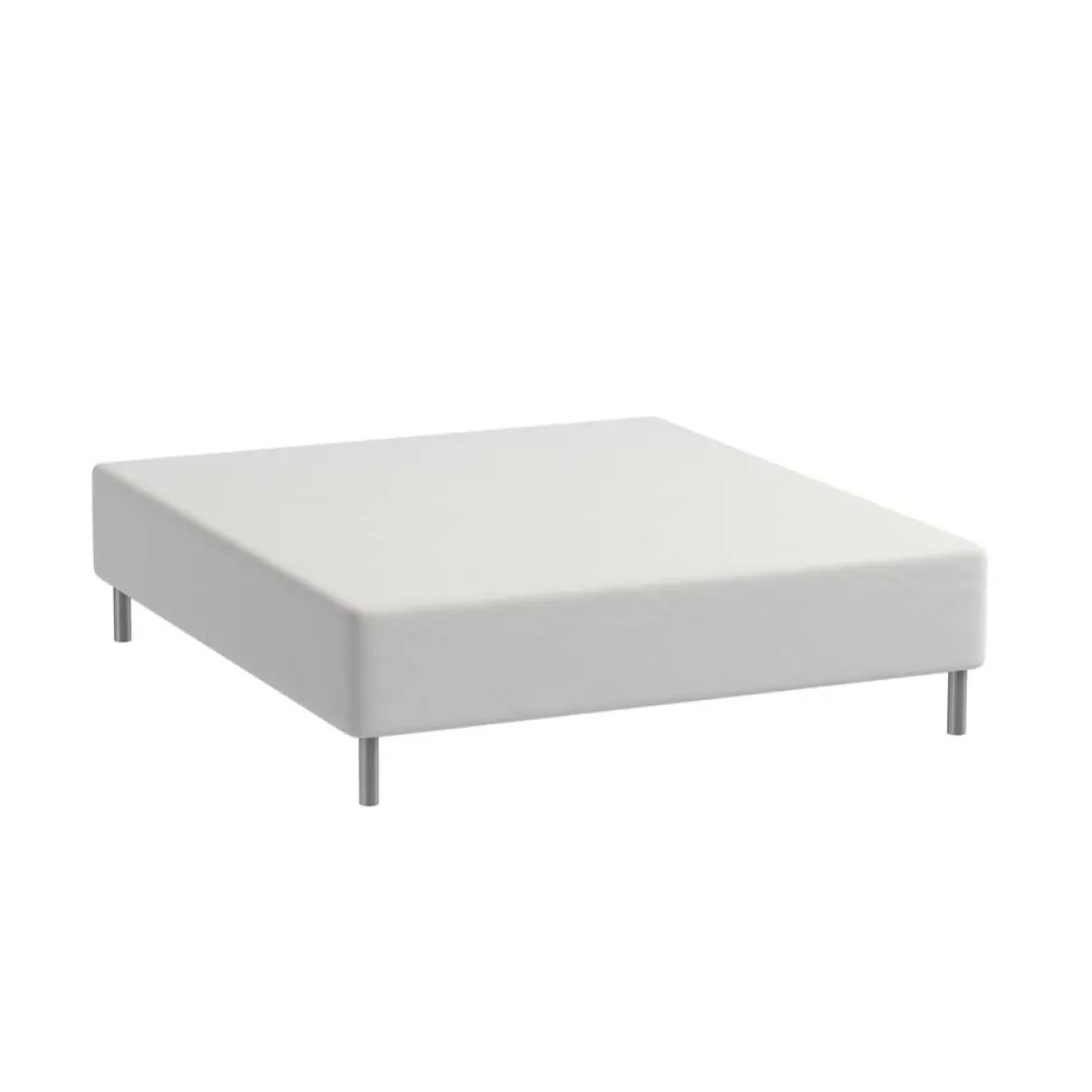 Boxlagen 180x200 cm - bomuldssatin - Soft feel - hvid - Luna Denmark