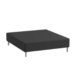 Boxlagen 100x200 cm - bomuldssatin - Soft feel - sort - Luna Denmark