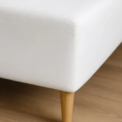 Boxlagen 210x210 cm - bomuldssatin - Soft finish - hvid - Luna Denmark