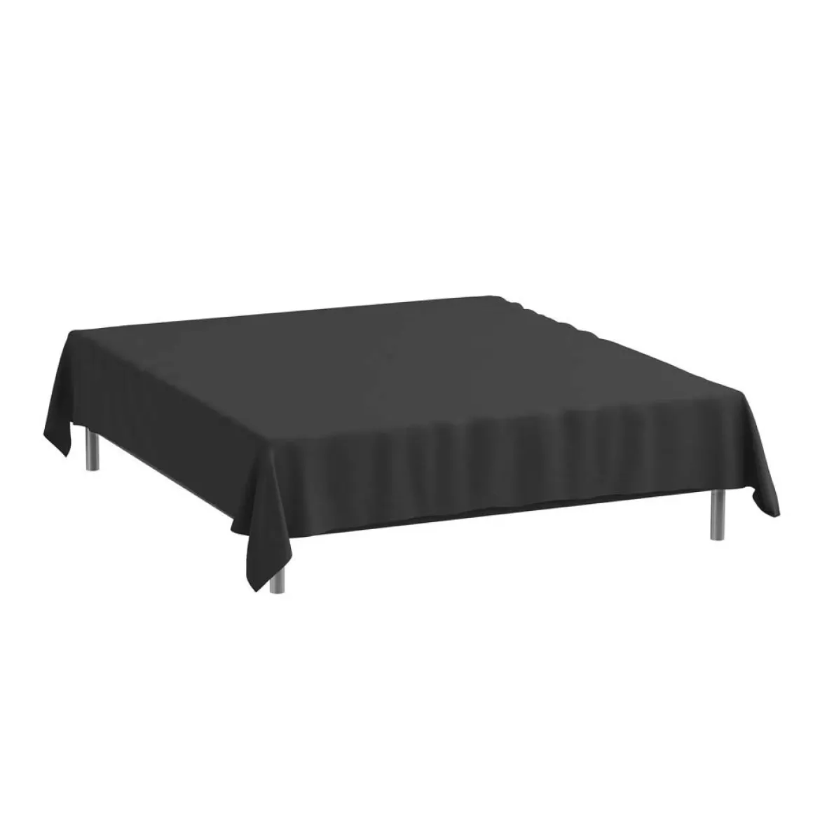 Glat lagen 70x100 cm - babylagen - sort - bomuldssatin
