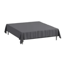 Glat lagen 150x260 cm - premium bomuldssatin - antracit - Luna Denmark