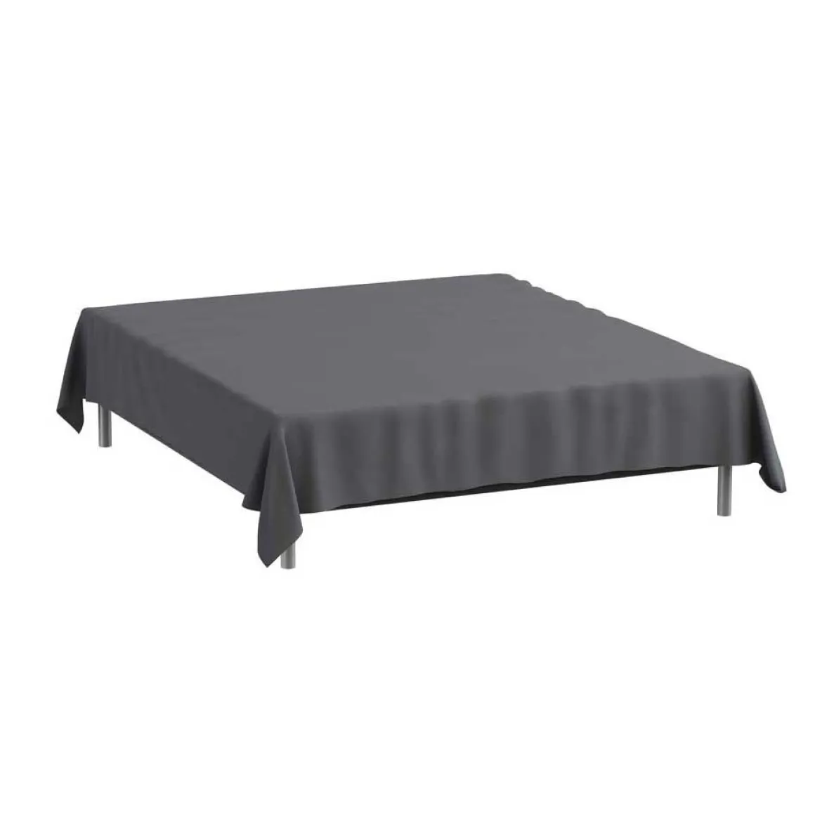 Glat lagen 150x260 cm - premium bomuldssatin - antracit - Luna Denmark