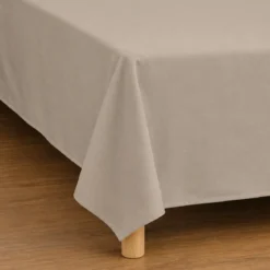 Glat lagen 270x270 cm - premium bomuldssatin - sand - Luna Denmark