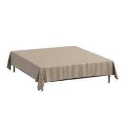 Glat lagen 270x270 cm - premium bomuldssatin - sand - Luna Denmark