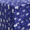 Juledug - Nervøs velour 150x300 cm - Juletræ og stjerne - Blå