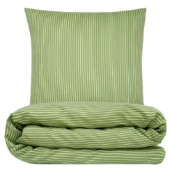 Junior sengesæt 100x140 cm - bomuldssatin - Blokhus - lys grøn - Luna Denmark