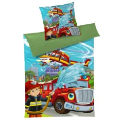 Junior sengesæt 100x140 cm - Brandbil - Luna Denmark Kids