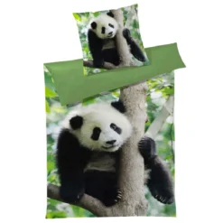 Junior sengesæt 100x140 cm - Panda - Luna Denmark Kids