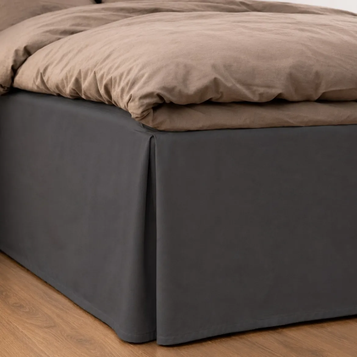 Kappelagen 200x220x42 cm - bomuldssatin - anthrazite - ProSleep