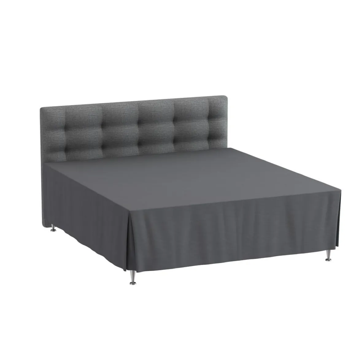 Kappelagen 200x220x42 cm - bomuldssatin - anthrazite - ProSleep