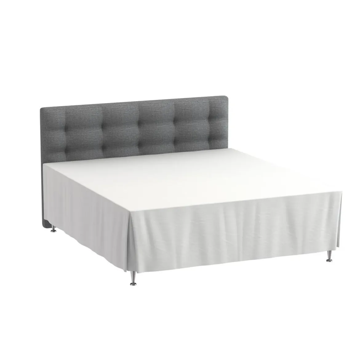 Kappelagen 200x220x42 cm - bomuldssatin - hvid - ProSleep