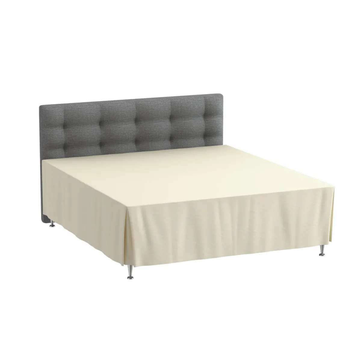 Kappelagen 90x200x42 cm - bomuldssatin - ivory - ProSleep