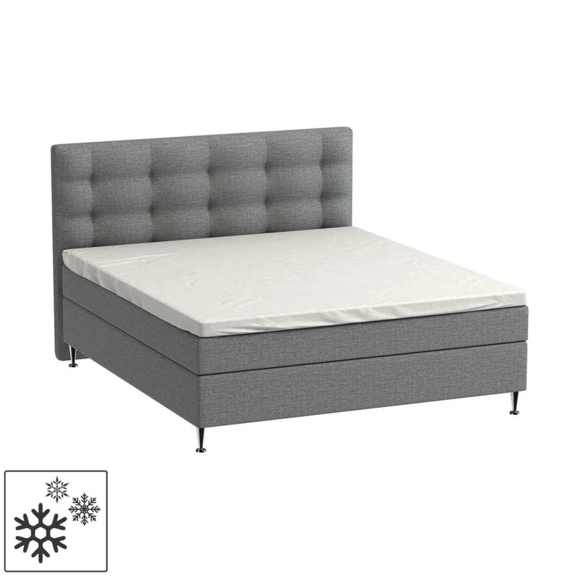 Kuvertlagen 80x200 cm - bomuld - Cool feel - hvid - Luna Denmark