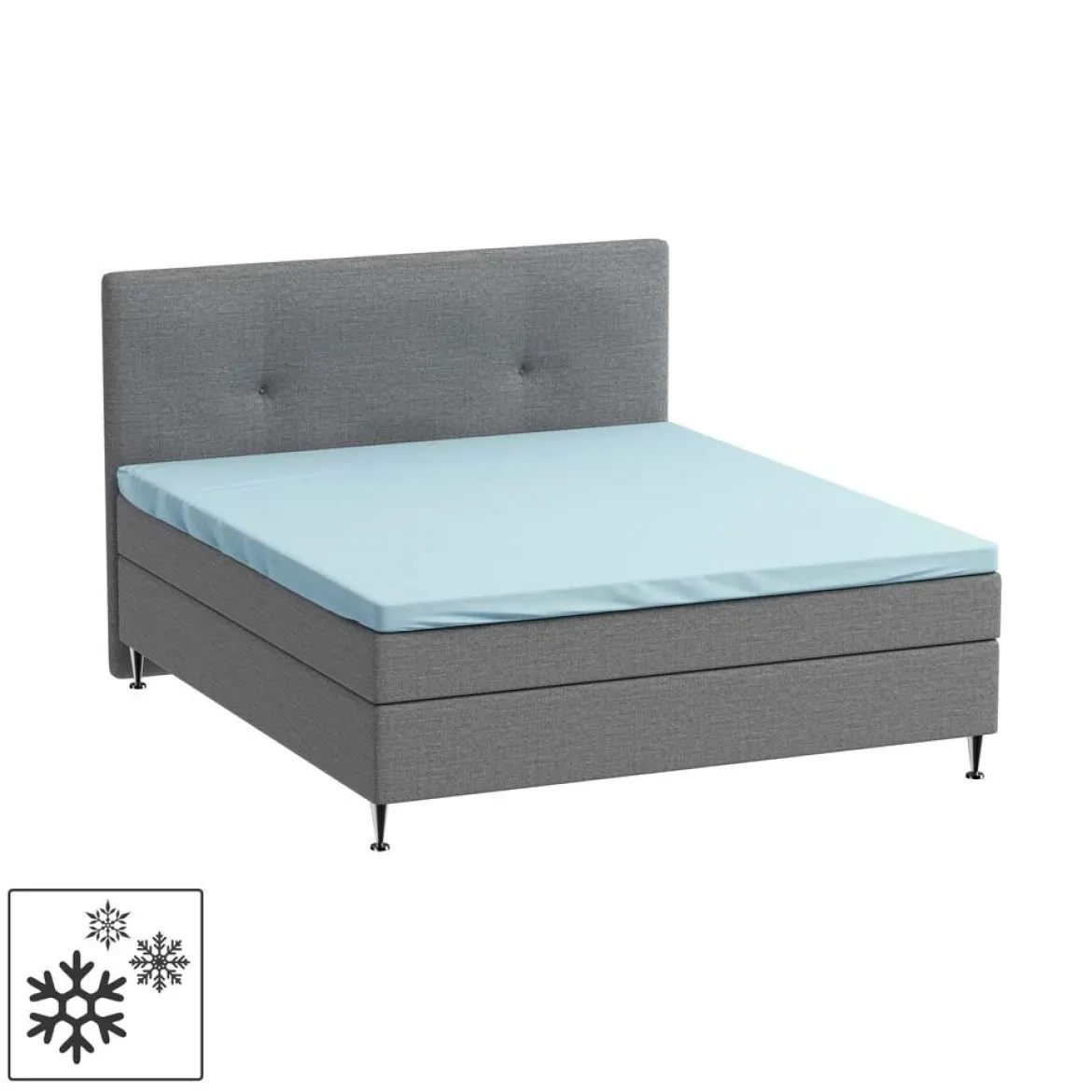 Kuvertlagen 80x200 cm - bomuld - Cool feel - lys blå - Luna Denmark