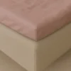 Kuvertlagen 90x200 cm - bomuldssatin - Soft feel - rosa - Luna Denmark
