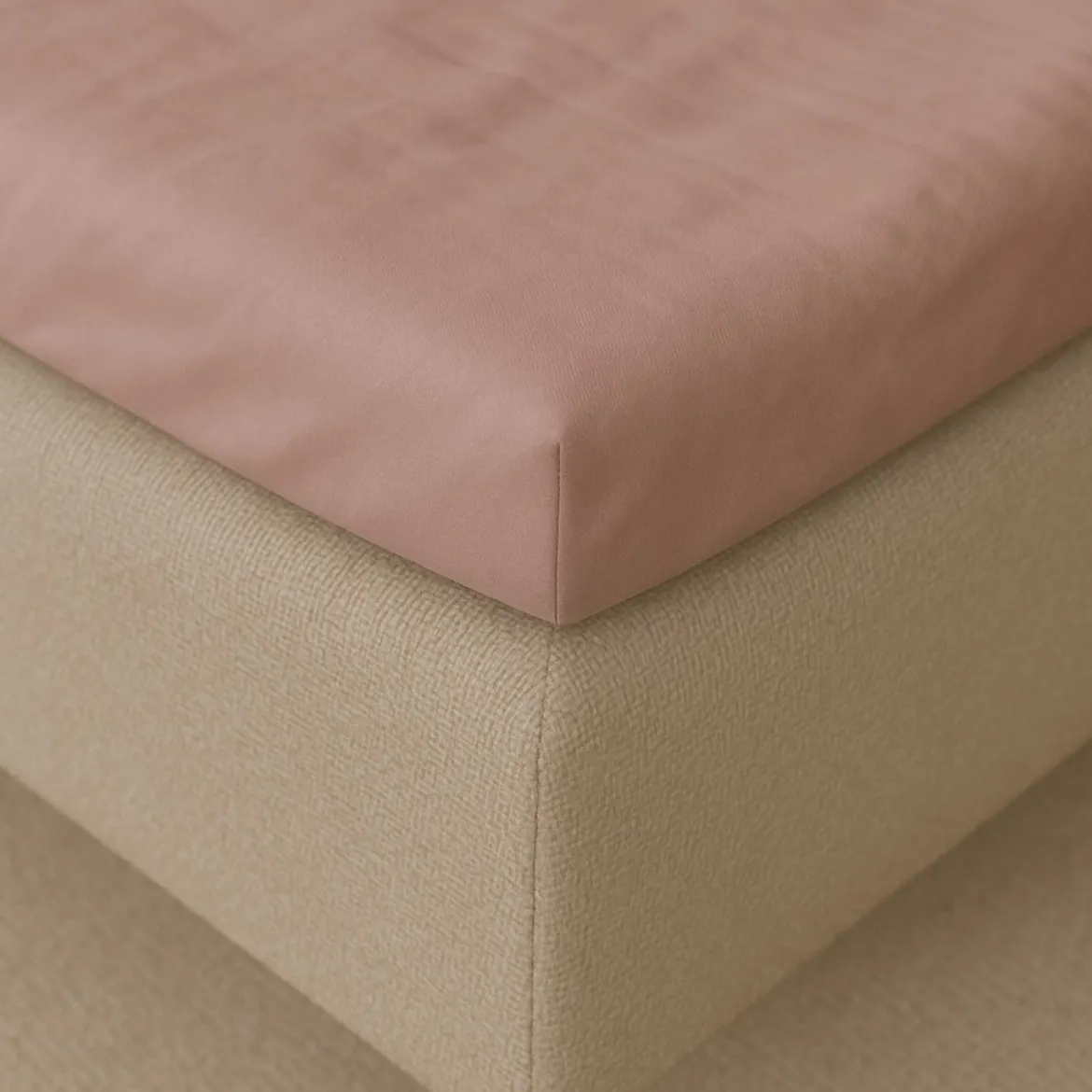 Kuvertlagen 90x200 cm - bomuldssatin - Soft feel - rosa - Luna Denmark