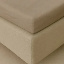 Kuvertlagen 140x200 cm - bomuldssatin - Soft feel - taupe - Luna Denmark