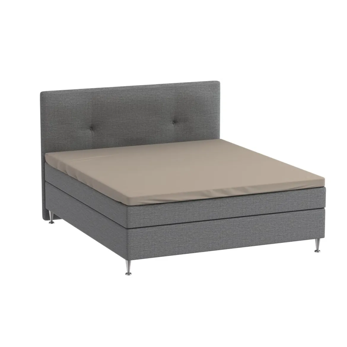 Kuvertlagen 140x200 cm - bomuldssatin - Soft feel - taupe - Luna Denmark