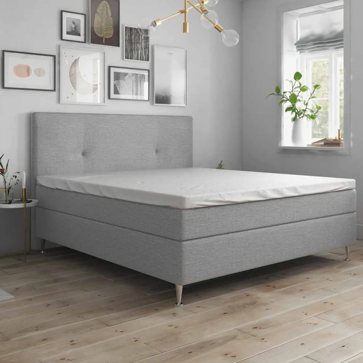 Kuvertlagen 160x210 cm - bomuldssatin - Soft finish - hvid - Luna Denmark
