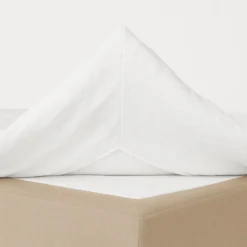 Kuvertlagen 140x210 cm - bomuldssatin - Soft finish - hvid - Luna Denmark