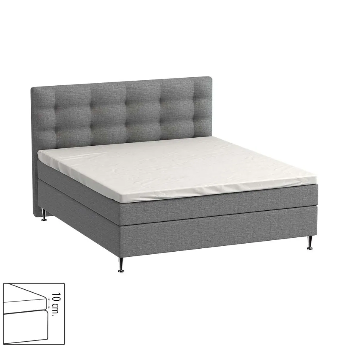 Kuvertlagen 80x200 cm - egyptisk bomuld - hvid - Norø