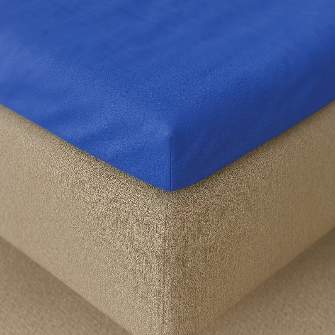Kuvertlagen 160x200 cm - økologisk bomuldssatin - Soft feel - blå - ProSleep
