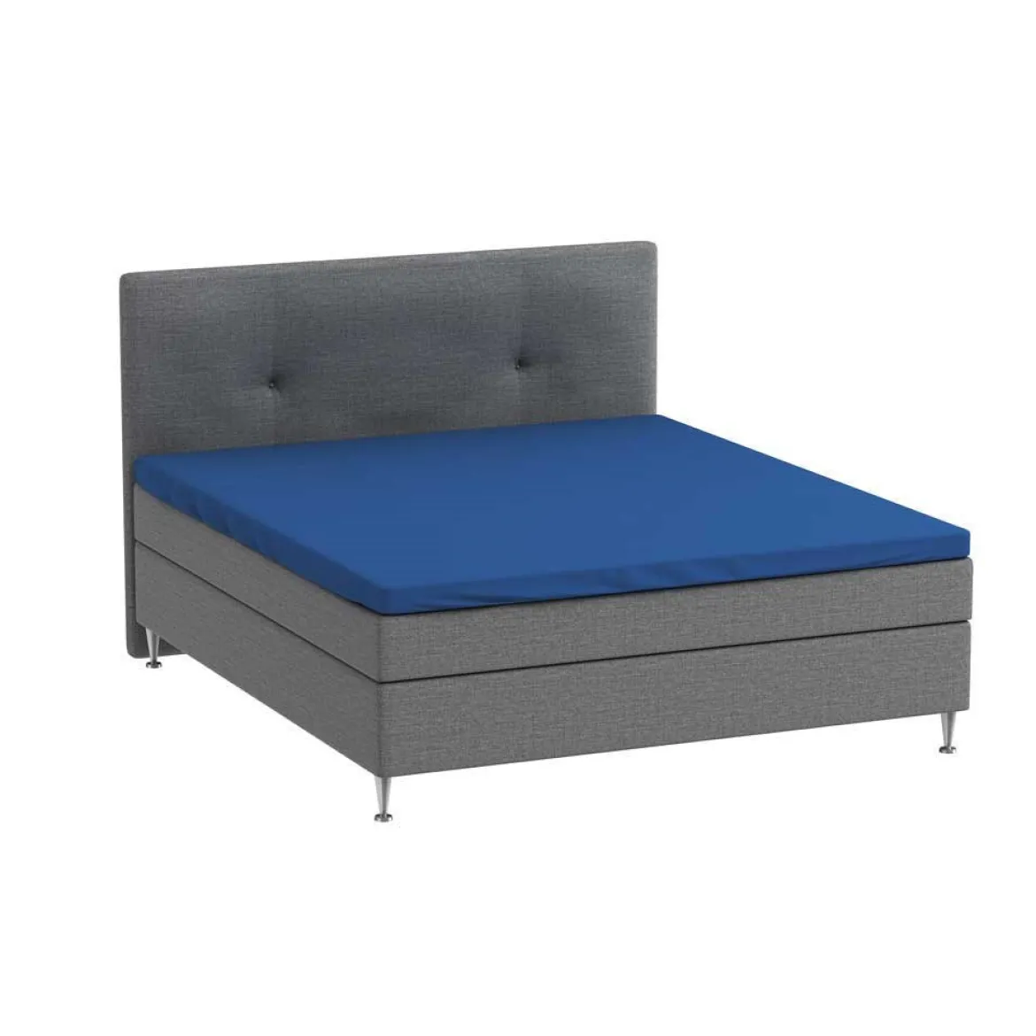 Kuvertlagen 160x200 cm - økologisk bomuldssatin - Soft feel - blå - ProSleep