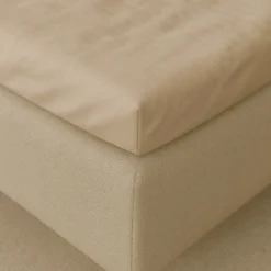 Kuvertlagen 90x200 cm - premium bomuldssatin - sand - Luna Denmark