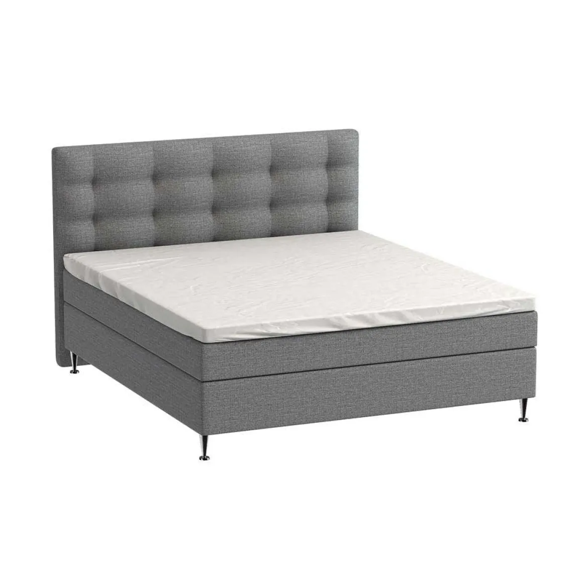 Kuvertlagen 100x200x10 cm - bomuldssatin - hvid - ProSleep