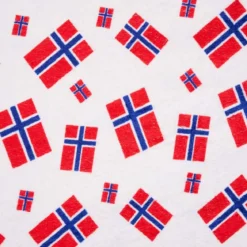 Nervøs velour dug - Norske flag - Dug til fødselsdag og fest