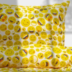 Sengesæt 140x200 cm - bomuldssatin - Smiley - Luna Denmark
