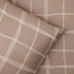 Sengesæt 140x220 cm - bomuldssatin - Sofus - taupe - Luna Denmark