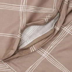 Sengesæt 140x220 cm - bomuldssatin - Sofus - taupe - Luna Denmark