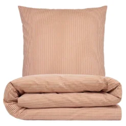 Sengesæt 140x220 cm - ekstra fin bomuld - Viggo - terracotta - Luna Denmark