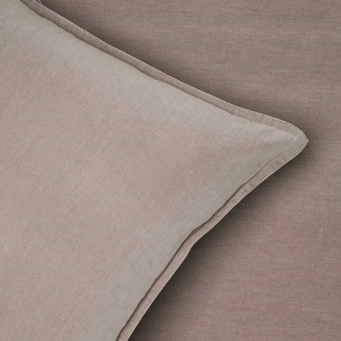Sengesæt 240x220 cm - stonewash - taupe - Luna Denmark