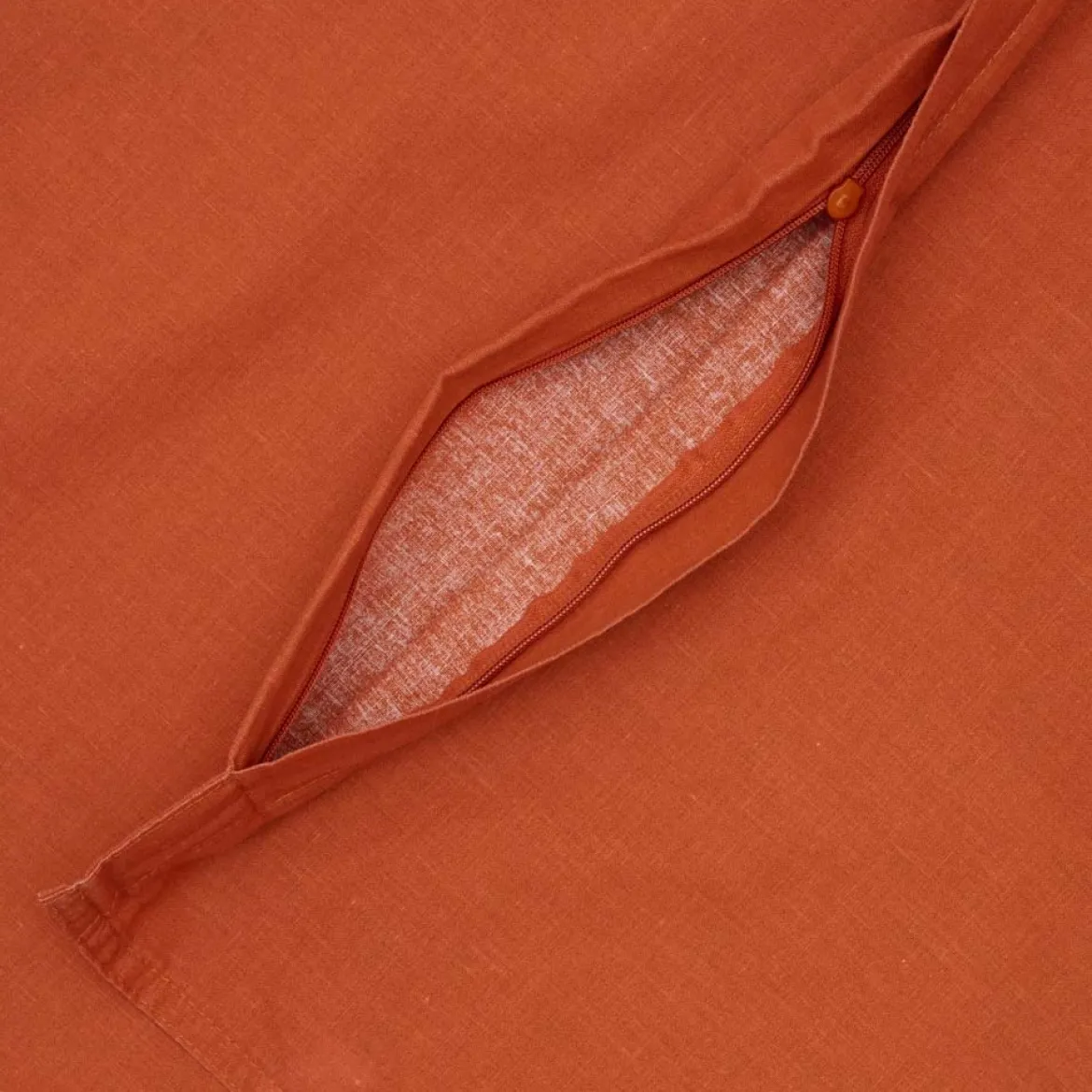 Sengesæt 140x220 cm - stonewash - terracotta - Luna Denmark