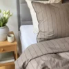 Sengesæt 140x200 cm - stonewash - Toke - taupe - Luna Denmark