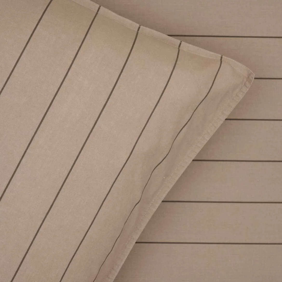 Sengesæt 140x200 cm - stonewash - Toke - taupe - Luna Denmark