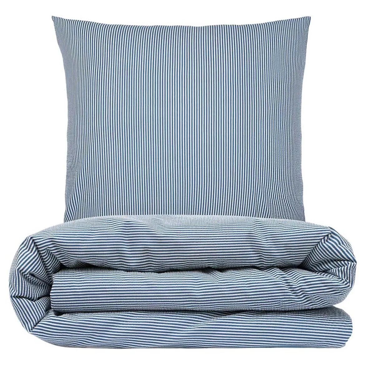 Sengetøj 140x200 cm - bæk og bølge - Stripe - blå - Luna Denmark
