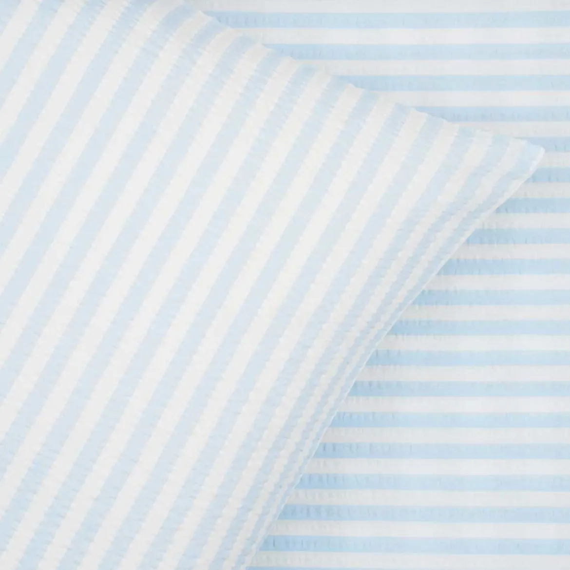 Sengetøj 140x200 cm - bæk og bølge - Stripe - Lys blå - Luna Denmark