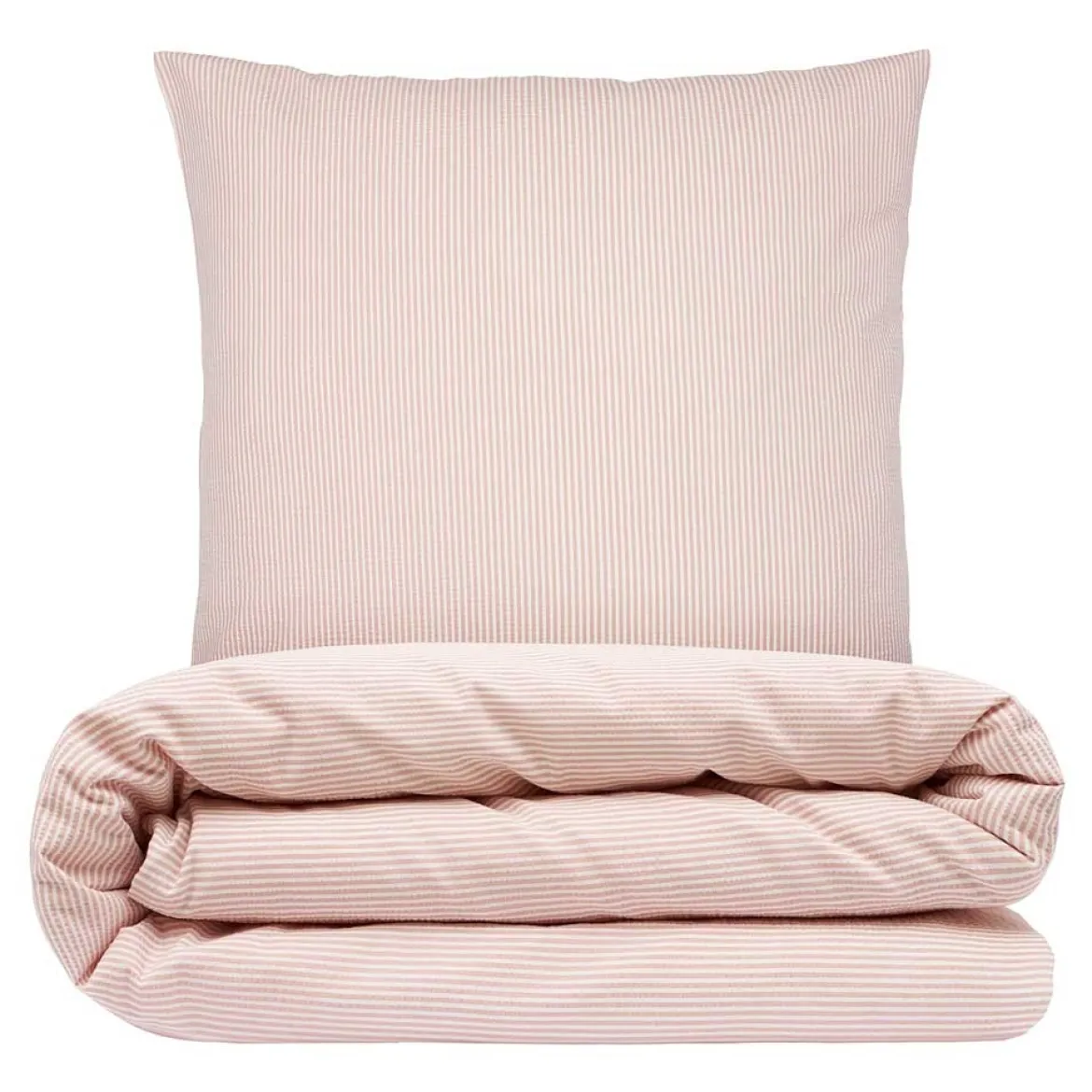 Sengetøj 140x220 cm - bæk og bølge - Stripe - rosa - Luna Denmark